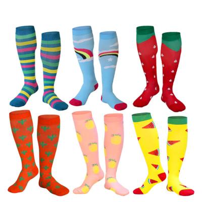 China OEM Breathable Fashion Colorful Comlor Elastic Socks Running Unisex Socks Compression Recycling Medical Socks for sale