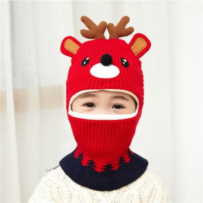 China Comlor OEM Gorro de invierno Fashion JOINT Winter Hat Scarf Sets Knitted Christmas Hat Kids Winter Warm Hats for sale