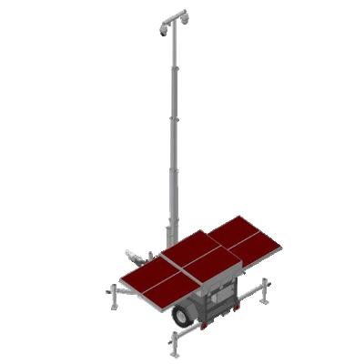 China NIGHT VISION 8 Mobile Surveillance Tower Portable Solar Traction Meters for sale