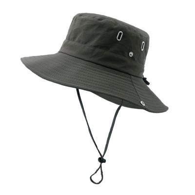 China Wide Panama Safari Hunting Hiking Fishing Sun Bucket Brim Sun Hat Summer Men Women Boonie Protective Outdoor Waterproof UV Protection Hat for sale