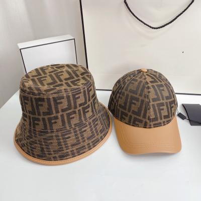 China Checked 2021 Custom Logo Allover Printed Unisex Bucket Hats DesignerBucket Custom Hat Luxury Hat for sale