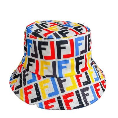 China Letter Plain Printed Mens Womens Casual Khaki Black Fishermen Beach Bucket Hats for sale