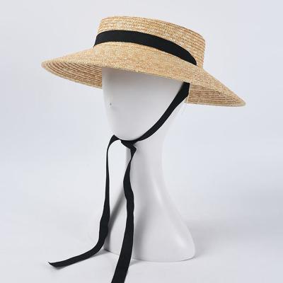 China Women Panama Sun Character Straw Hat Handwoven Hat Boater For Summer for sale