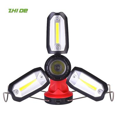 China ABS Portable Folding Rechargeable USB LED Torch Emergency Lighting Camping Light Camping Lantern for sale