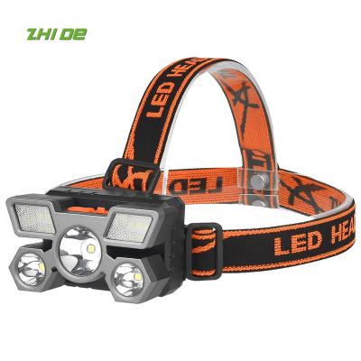 China High Power Rechargeable Built-in Super Bright Headlight Angle Adjustment Lithium Battery USB Camping Head Light 18650 for sale