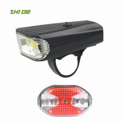 China Removable ABS AAA Dry Battery COB LED Bike Front Light Rear LED Bicycle Light for sale