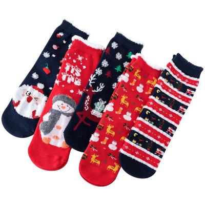 China 2021 sporty hot sale printed cotton straight choice socks men's and women's elegant custom Christmas stockings for sale