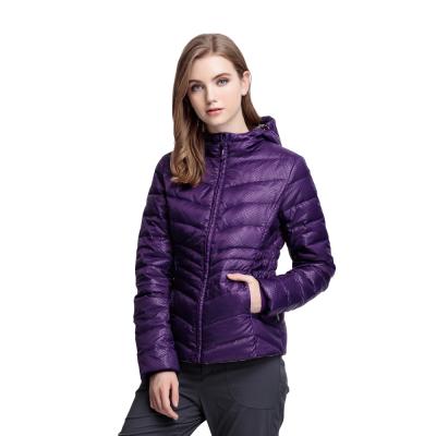 China Good Quality Breathable Printing Beauty Durable Women Fashion Down Ultralight Hooded Jacket for sale