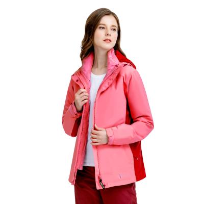 China Women Gore-Tex 2L Waterproof Fashion Goose Down 2 In 1 Long Ruffle Ditch Jacket Windproof Functional Waterproof Coat for sale