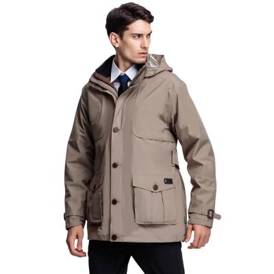 China Anti-Wrinkle Modern Simplicity 2 In 1 Parka Outwear Ditch Coat Jacket Men Outdoor Warm Keeping Parka for sale