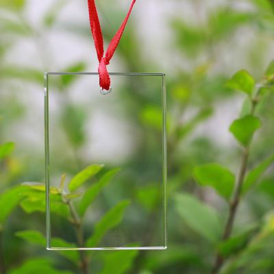 China K9 Ornament / Europe Rectangle White Crystal Glass Pendants For Christmas Home Decoration for sale