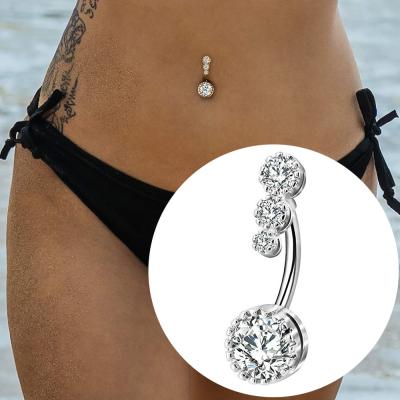 China FASHIONABLE 5pcs/set Crystal Navel Ring Bar Barbell Drop Dangle Body Piercing Navel Ombligo Navel Rings Men Women Body Jewelry for sale