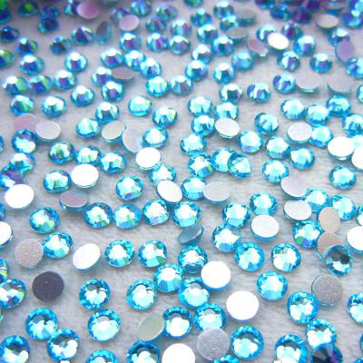 China Dmc High Quality Blue Green Flatback Ss6 Rhinestone Hot Fix Crystal Rhinestones for sale