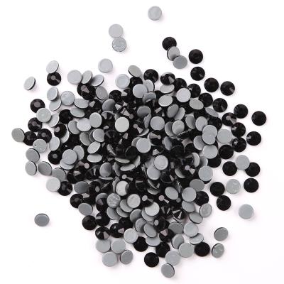 China Flatback jet black hotfix crystal stones for bags ss6 1440pcs for nail art for sale