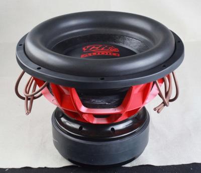 China Dual 1 Ohm Powerful SPL Car Subwoofers With Big Foam Surrounded for sale