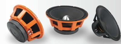 China 18 Inch Car Audio Mid Range Speakers Orange Basket 77.5oz Ferrite Magnet for sale