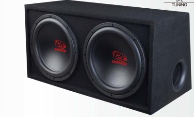 Κίνα Διπλό κιβώτιο βραχιόνων αυτοκινήτων Woofer 12 ίντσας με το λογότυπο κεντητικής εκτυπώσιμο προς πώληση