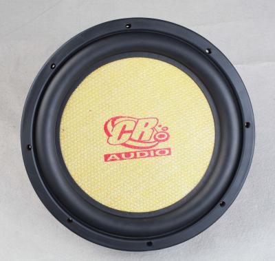 China Potencia RMS de 250 vatios sensibilidad de la pulgada 87dB de los Presidentes 10 del altavoz de graves del coche de 1 capa en venta