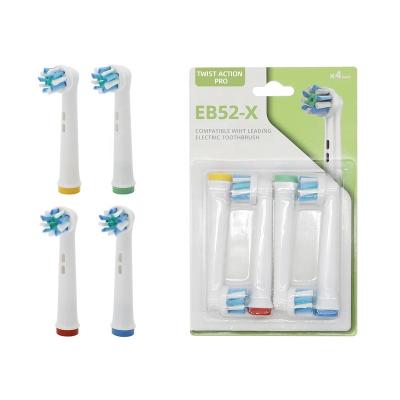 China Electric Toothbrush Foldable Standard Main Holder Replacement Oral Brush Heads Tilts E52-X One Set 4 PCS for sale