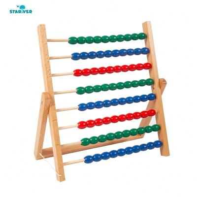 China DIY TOY Colorful Abacus push model blocks puzzle toy wooden montessori for sale