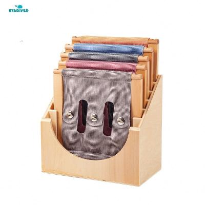 China Beech Wood Early Childhood Montessori Kindergarten Teaching Materials Dressing Sight for sale