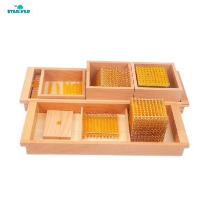 China Preschool Eductional Toys Montessori Materials Educational Math Toys Children Decimal Notation Comes With A Tray for sale