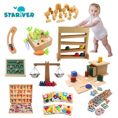 China Good Quality Cloth Toys New Early Learning Wooden Children Kids Set Montessori Materials Nursery Montessori for sale