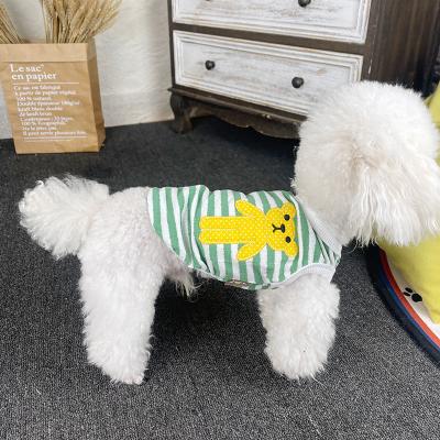 China Viable Cute Cotton Dog Pattern Summer Dog Animal Clothes Cat Puppy Clothes Pet Vests for sale