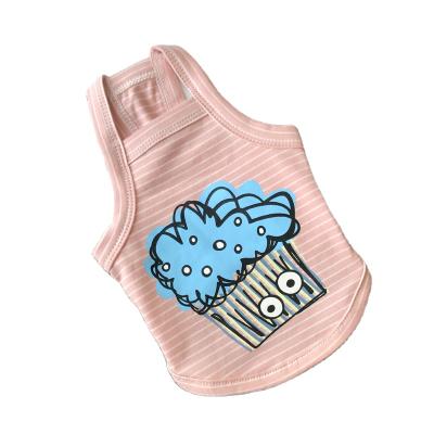 China Sustainable Summer Dog Pet Cat Puppy Clothes Cool Leisure Dog Vests for sale