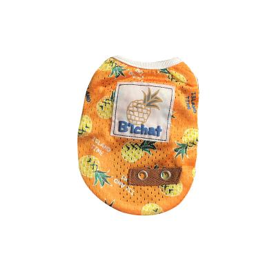 China Sustainable Summer Style Breathable Cool Hawaiian Dog Pet Vests Small Dog Clothes for sale