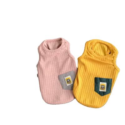 China Viable Summer Dog Pet Cat Puppy Clothes Breathable Cool Leisure Dog Vests for sale