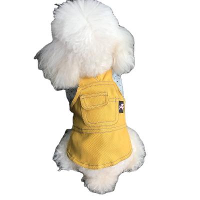 China Viable Hot Selling Cute Classic Dog Clothes Solid Color Color Skirt Denim Dog Clothes for sale