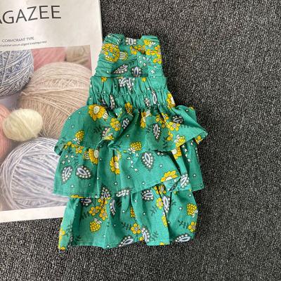 China Viable Cheap Pet Clothes Puppy Products Summer Pet Clothing Accessories Pet Slip Dress Cotton Floral Dress for sale