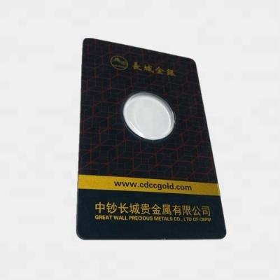 China Security Proof PVC Card Sleeves Gold Coin Card Gold Bar Packing Packing Packing Box for sale