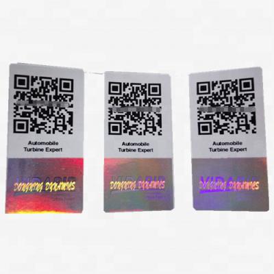 China Custom Anti Counterfeiting QR Code Hologram Sticker Anti Counterfeit Printing for sale