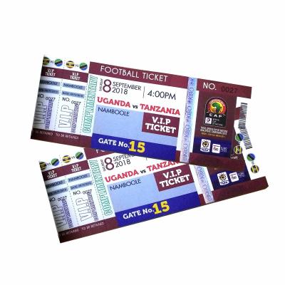 China paper & Hot Stamped Cardboard Security Watermark Paper / Stamping Hologram Concert Tickets / Football Gate for sale