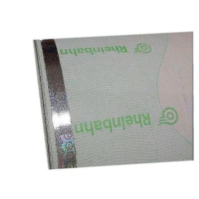 China paper & Cardboard Hologram Strip Watermark Paper Document Hot Stamping UV Invisible Printing Certificate for sale