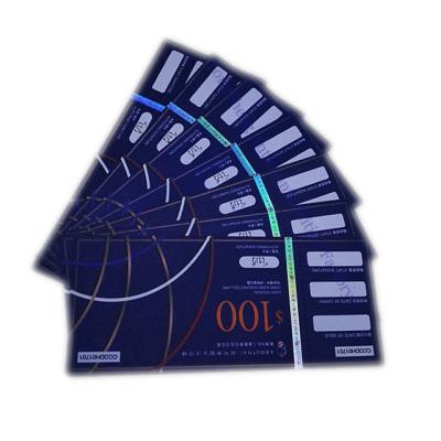 China Silver Foil Stripe Hologram Event Ticket Hot Stamped Hot Stamped Event Ticket Music Ticket for sale