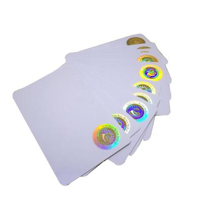 China Anti-Counterfeit Hologram Plastic Logo Plastic PVC Hot Stamping Custom Card for sale