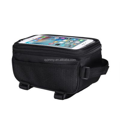 China Hot Sale 2021 New Design Mountain Bike Phone Front Frame Bag Bicycle Bag Top Tube Bag Waterproof Phone Mount for sale