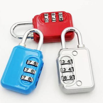 China Hot Selling Number Black 3 Digit Security Combination Padlock Zinc Alloy Safe Password Digital Luggage Lock for sale