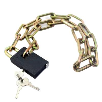 China Cast Iron Good Quality Square Bike Chain Key Lock for sale