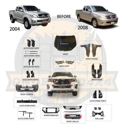 China ABS For Toyota Hilux Vigo Upgrade To Hilux TRD Auto Body Kit for sale