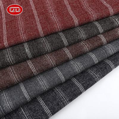 China Color Fastness Factory Price Custom Woven Soft Stripe Men's Leisure T80% R20% Suit Fabric for sale