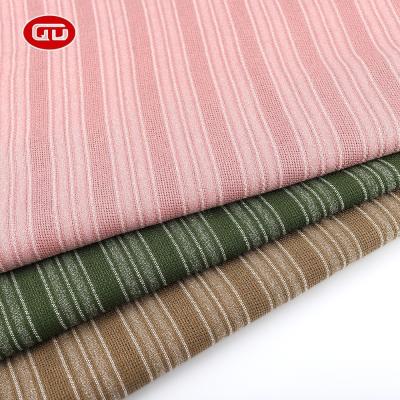 China Color fastness style new fashion kashimira polyester rayon stripe fancy suit fabric for spring autumn for sale