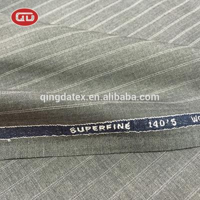 China Anti-Static High Quality Fabrics Design Stripe Cashmere Wool Italian Suit Fabrics For Men's Tailoring for sale