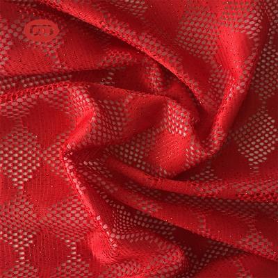 China Viable Fancy 100% Polyester Glitter Lace Fabric For Wedding for sale