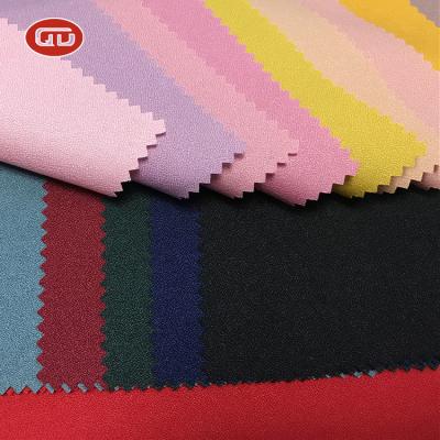 China 2021 Fashion Anti-static New Design Color Polyester QD Moss Crepe Custom 100% Fabric For Overcoat for sale