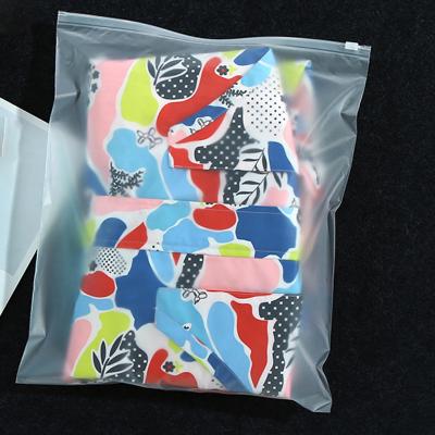 China Factory Wholesale Custom Friendly Frosted Transparent Waterproof Shoe Bag Zipper Plastic Bag Recyclable Zipper for sale