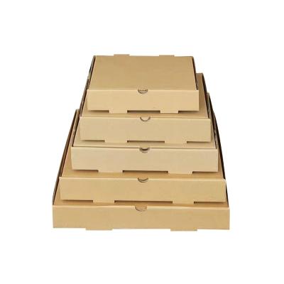 China 2021 Disposable Manufacturing Portable Disposable Kraft Paper Pizza Printed Custom Packaging Box For Food Package for sale